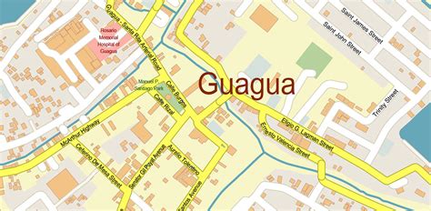 Detailed Satellite Map of Guagua .
